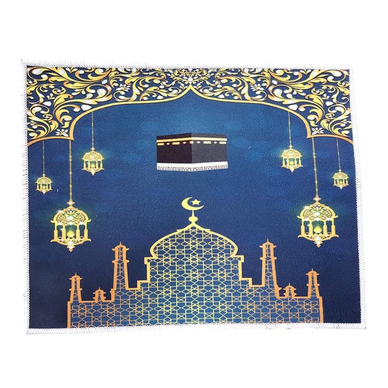 Prayer Mat Worship Blanket Worship Kneel Embossing Floor Carpets Non-slip Soft Portable Travel Prayer Rug Ramadans  Gift