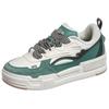 Cushioning Wear-Resistant Low-Top Skateboard Shoes Women's White Green Brown Sneakers 122418041-2