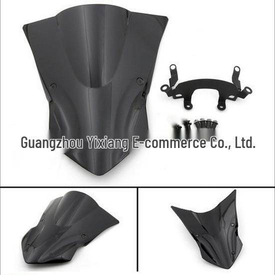 Kawasaki Z900 2017-2019 Enhanced Front Windshield Black