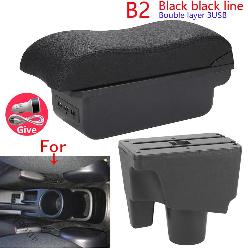 For Toyota Aqua Armrest For Toyota Prius C Aqua Car Armrest Box Curved Surface Car Accessorie Auto Storage Box leather Dedicated