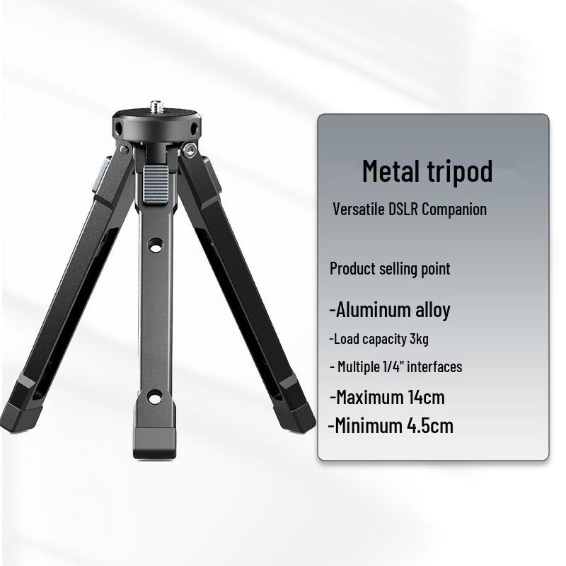 

Portable Aluminum Alloy Tripod for Mobile Phones and DSLR Cameras with Stabilizer and Desktop Base