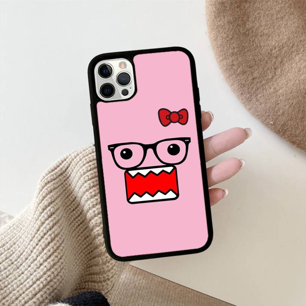 Cute Domo Kun For IPhone 17 16 15 14 13 12 11 Mini Pro Max Plus PC+TPU Back Phone Cover