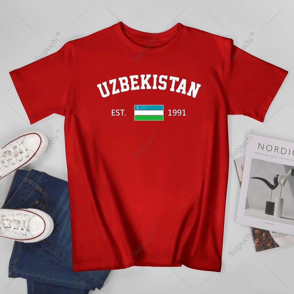 Unisex Unisex Uzbekistan EST1991 Independence Day Tshirt Tees T Shirts WoUnisex Boys 100 Cotton TShirt