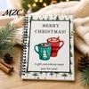 Shopping Card Management Book Highland Cow Christmas Organizer, Spiral Bound Storage Book, Durable Greeting Journal Coil Binding Portable Album