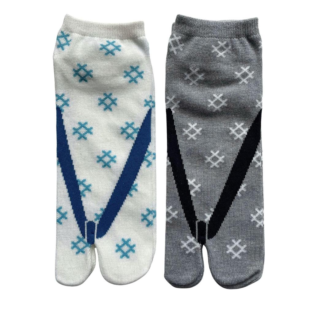 Mode Select Tabi Japanese Made In Short Set of 2 Men's Socks, Ankle-Length, Pattern, Thin, Japan, Length, (Colors Available)