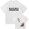 Heiß verkaufendes Unisex Oversized Bequemes Hip Hop Kurzarm T-Shirt Harajuku Y2K Stil Bedruckt mit Kanye West T-Shirt