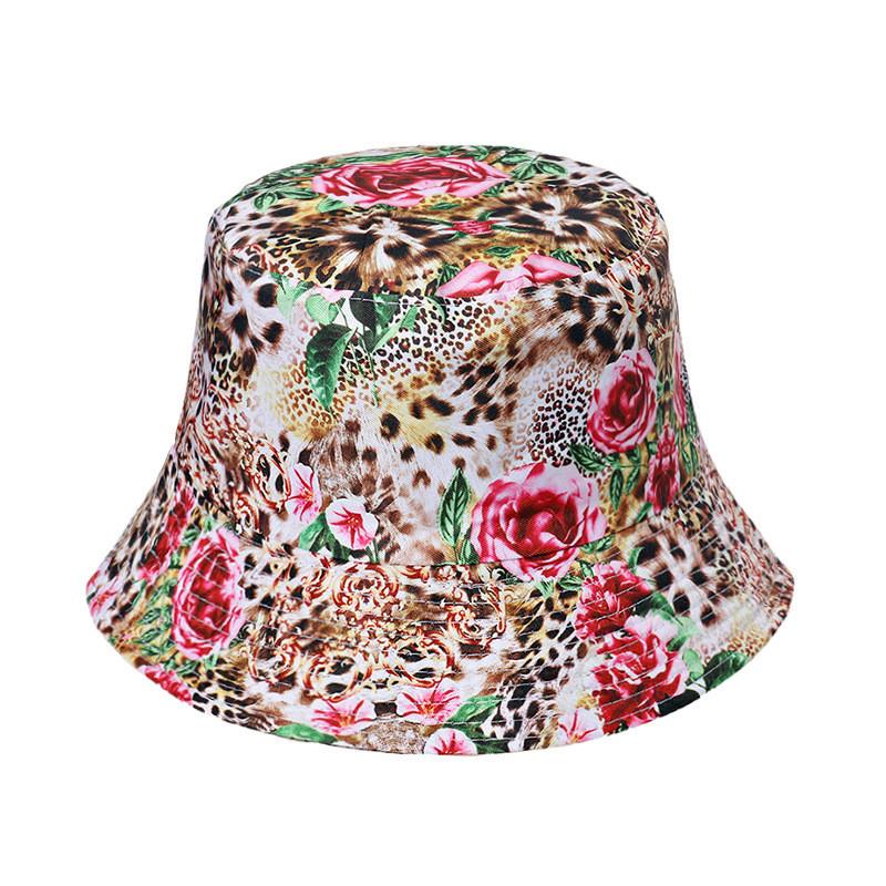 Unisex Flower Smiley Face Print Fisherman Cap Sun Hat New Summer Style