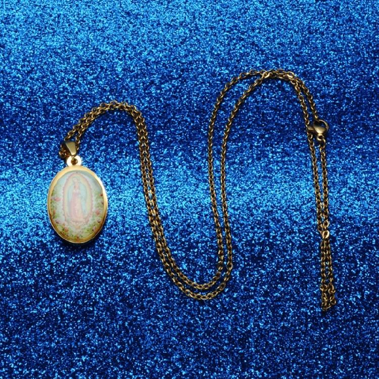 Blessed Pendant In Stainless Steel Women Chain Necklace Religious Women Necklace Suitable for Spiritual Elegances