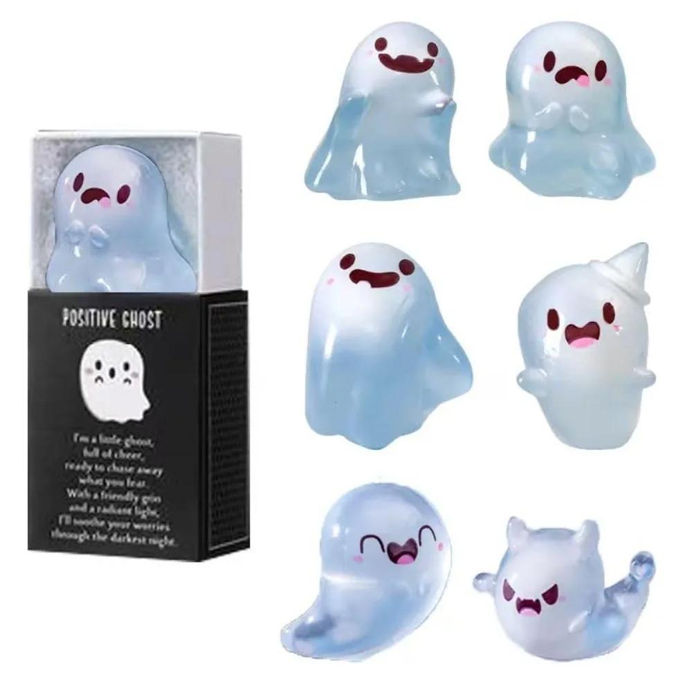 

Mini Ghost Figures With Box Luminous Ghost Figurines Resin Glow in The Dark Ghost Figures Cute Positive Gift