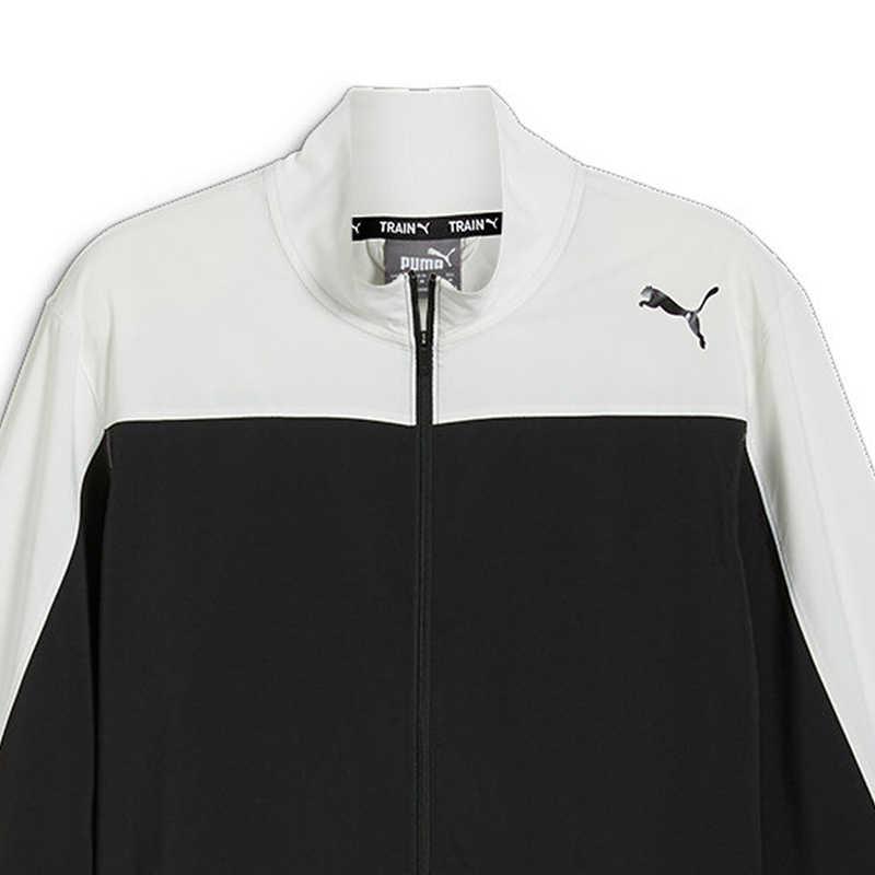 Puma Fashionable Versatile Logo Top Comfortable Color Block Soft Pants Casual Sports Suit Men Suit Black 526371-05