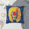 Waggis Basel Carnival Square Pillowcase Polyester Linen Velvet Pattern Zip Decorative Car Cushion Cover