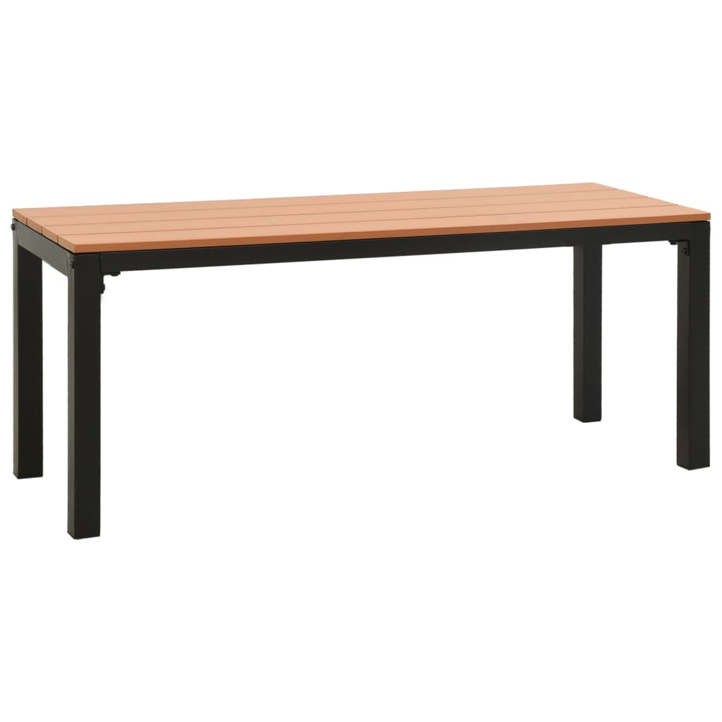 Vidaxl Ławka Ogrodowa, 110 Cm, Stal I Wpc, Brązowo-Czarna