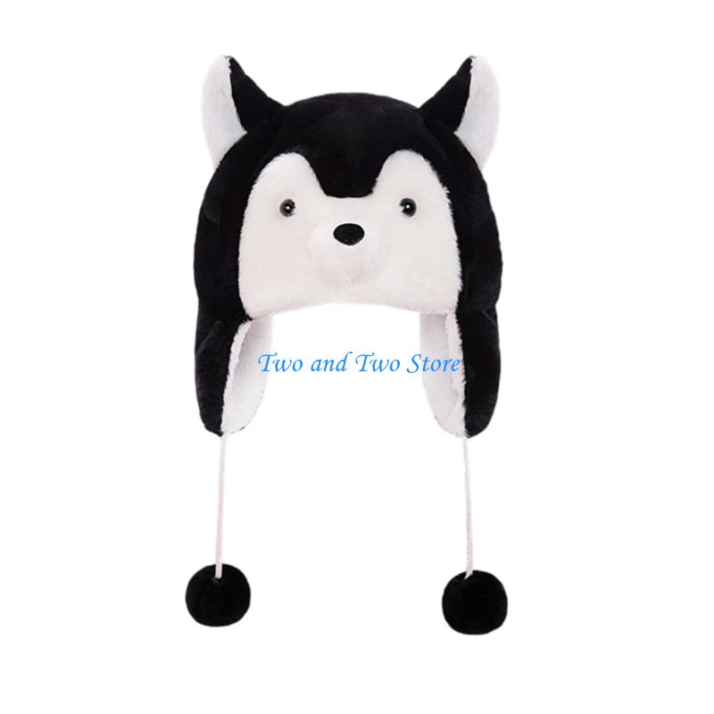 HX6F Soft Fleece Ear Cover Hat For Outdoor And Winter Sports Pullover Hat