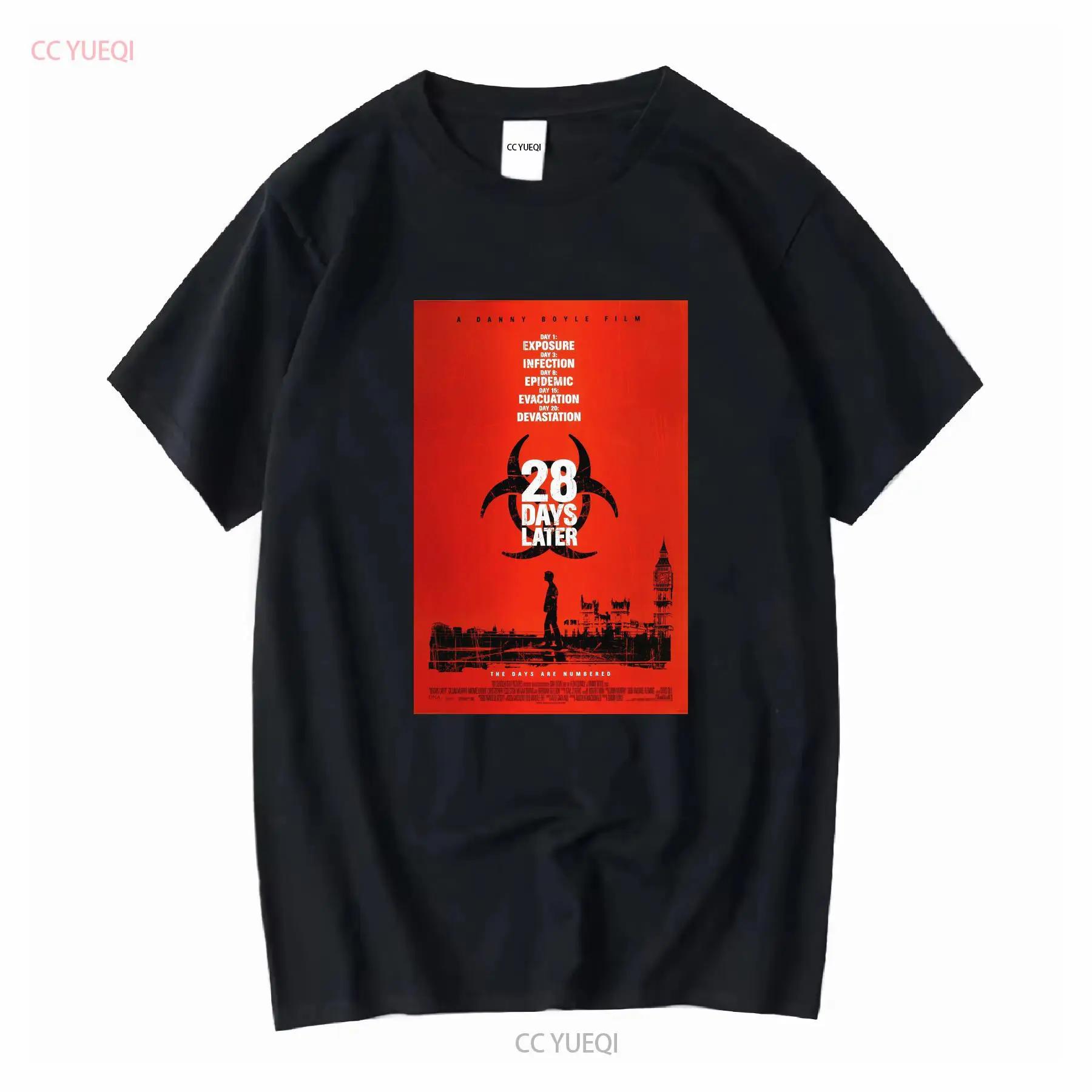 28 Days Later Movie Poster Fan T Shirt Vintage Washed Fashion Casual Unisex Homme Stylish Comfortable Soft S разноцветный