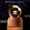 Creative Rotating Crystal Ball Night Light: Decorative Craft for Bedroom Atmosphere and Festive Gift.