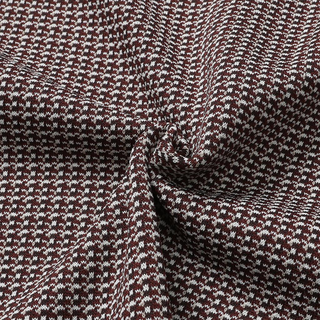 Ennitude Gingham Check Knit Skirt [Brown]