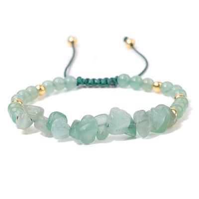 Natural Stone Bead Woven Bracelet, Men's And Women's Hand Accessories Retro Adjustable Weaving