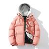 Autumn and winter hooded cotton-padded clothes, couples fashion flow fake two pieces, thickened cotton clothes, warm jackets, students