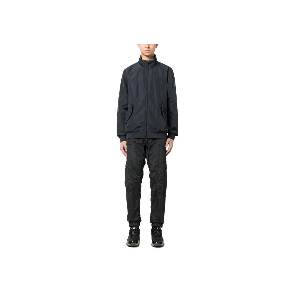 Emporio Armani SS23 EA7 Series Solid Color Logo Patch Pilot Jacket Men Jackets Dark-Blue 3RPB24-PNT3Z-1578