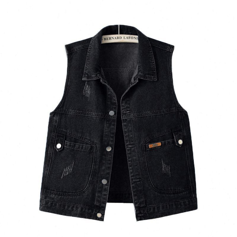 Fashion Denim Vest Women Spring Autumn Loose Short Casual Korean Style Waistcoat