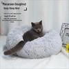 Cozy Winter Nest: Plush Enclosed Deep Sleep Bed for Cats and Dogs