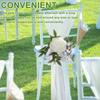 Chair Back Flower Artificial Floral Decoration for Wedding Celebration Banquet Yellow
