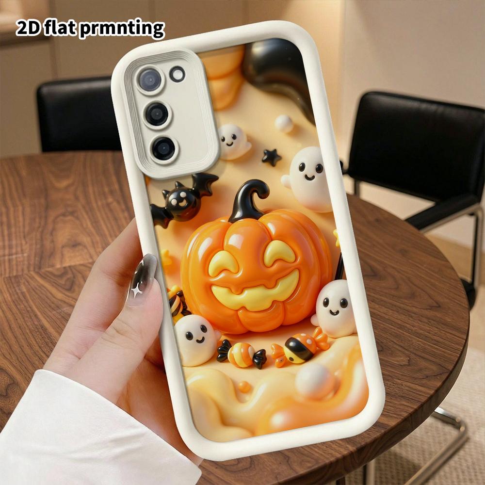 Phone case: 2D flat, suitable for Samsung Galaxy A34 A35 M05 M06 S20 S22 S21 FE Plus 5G protective case, Halloween pumpkin, Christmas, perfect holiday