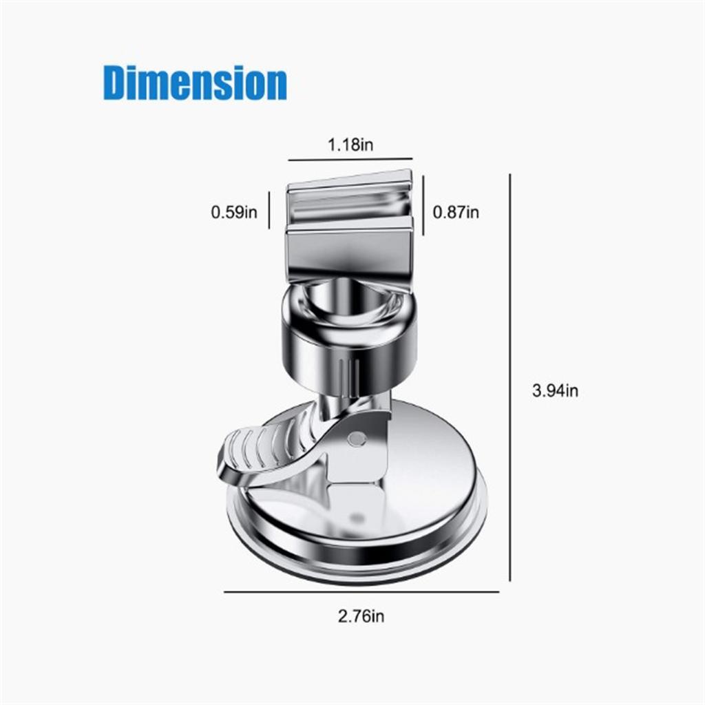 Adjustable Angle Shower Head Holder With Suction Cup Handheld Wear-resistant Wall-mounted Bathroom Bracket
