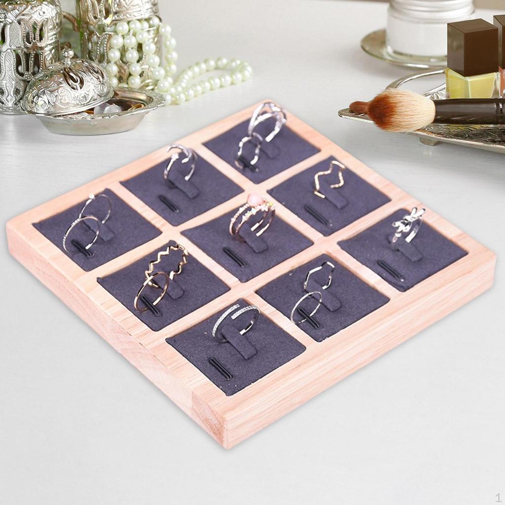 Rings Holder Tray Earrings Anklet Charm Organizer Display Box Jewelry for Counter