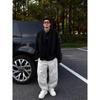 Autumn and winter heavy fake two-piece plaid knitted sweater jacket men's retro casual cardigan sweater ruffian handsome clothes