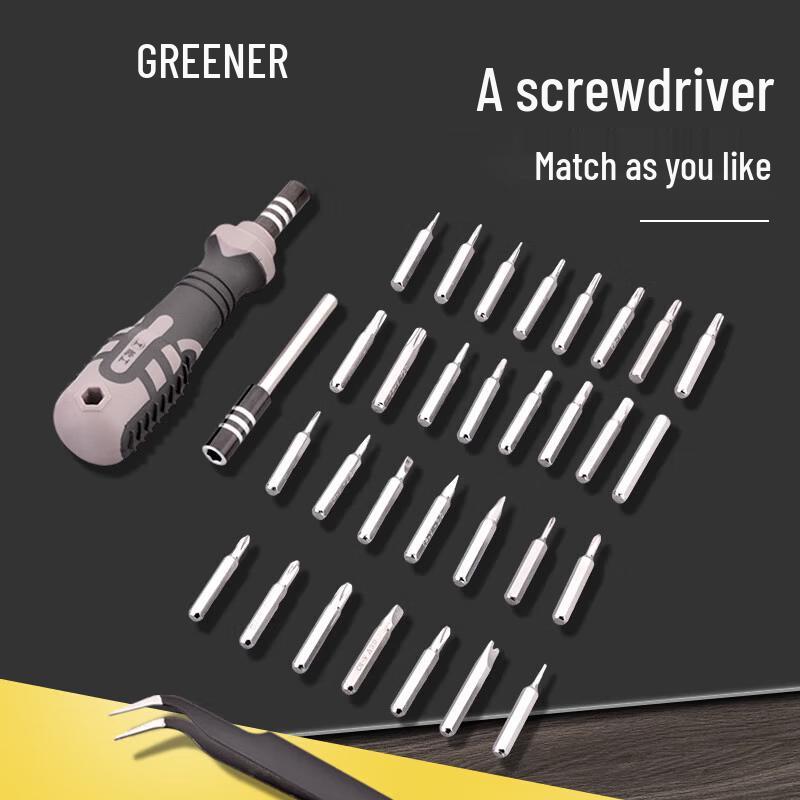 GREENER 34-in-1 Precision Magnetic Screwdriver Set