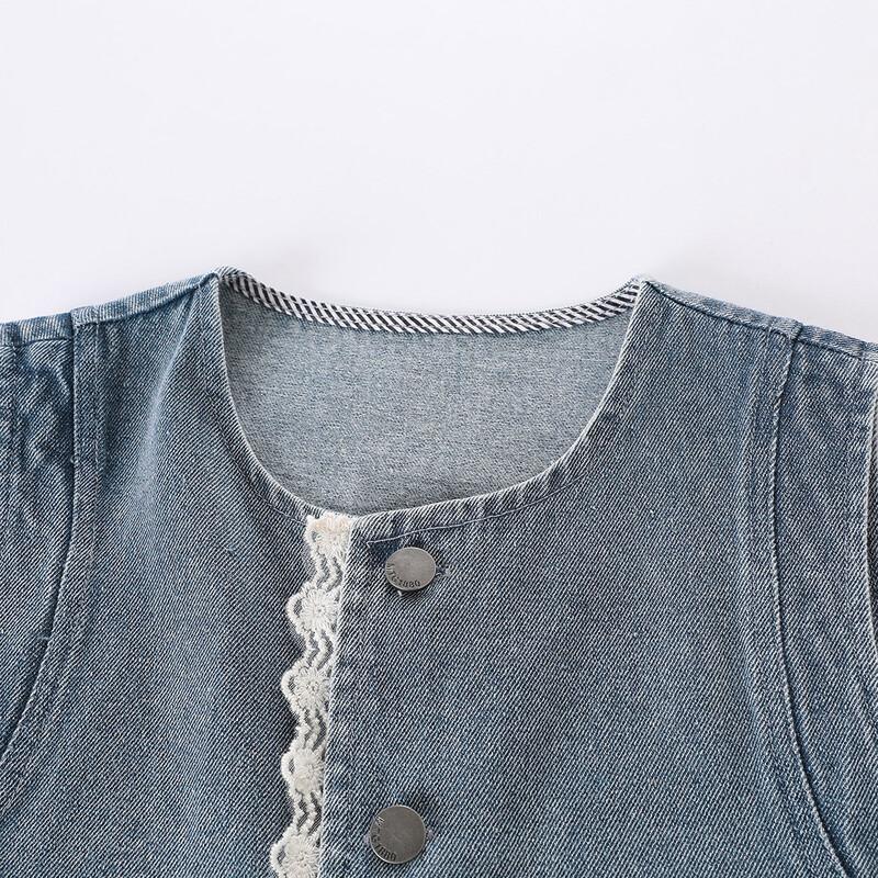 Montjoi Kids Japanese Workwear Denim Vest Set