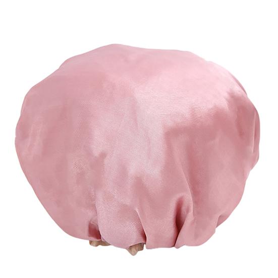 Home Women Elastic Reusable Waterproof Shower Cap Head Hair Cover Bathing Hat