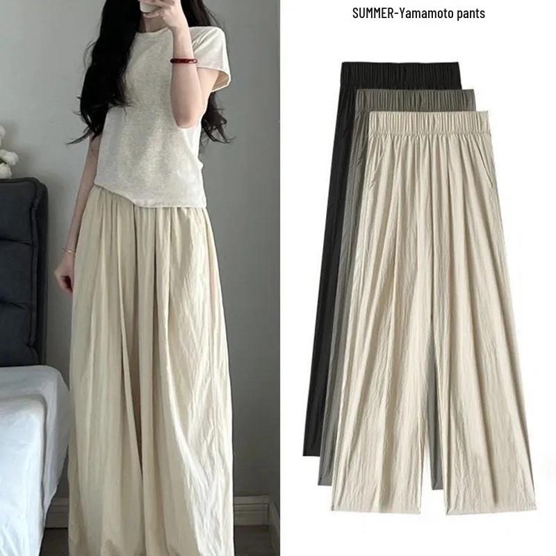 Women's High Waist Casual Wide-Leg Cotton Linen Pants - 9 Colors, Lightweight, Summer Style