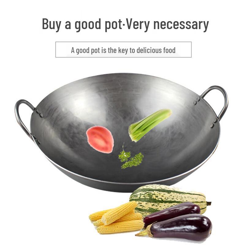 Ji Kang Blacksmith Handmade Forged Cast Iron Zhangqiu Wok