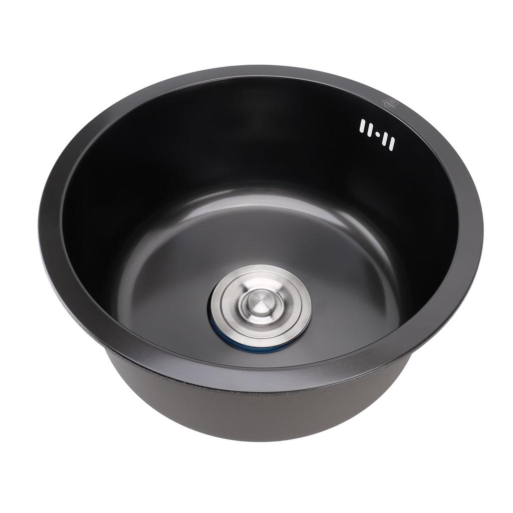 Undermount Small Kitchen Sink Professional Nano Black Stainless Steel Single Bowl Kitchen Bar Sink