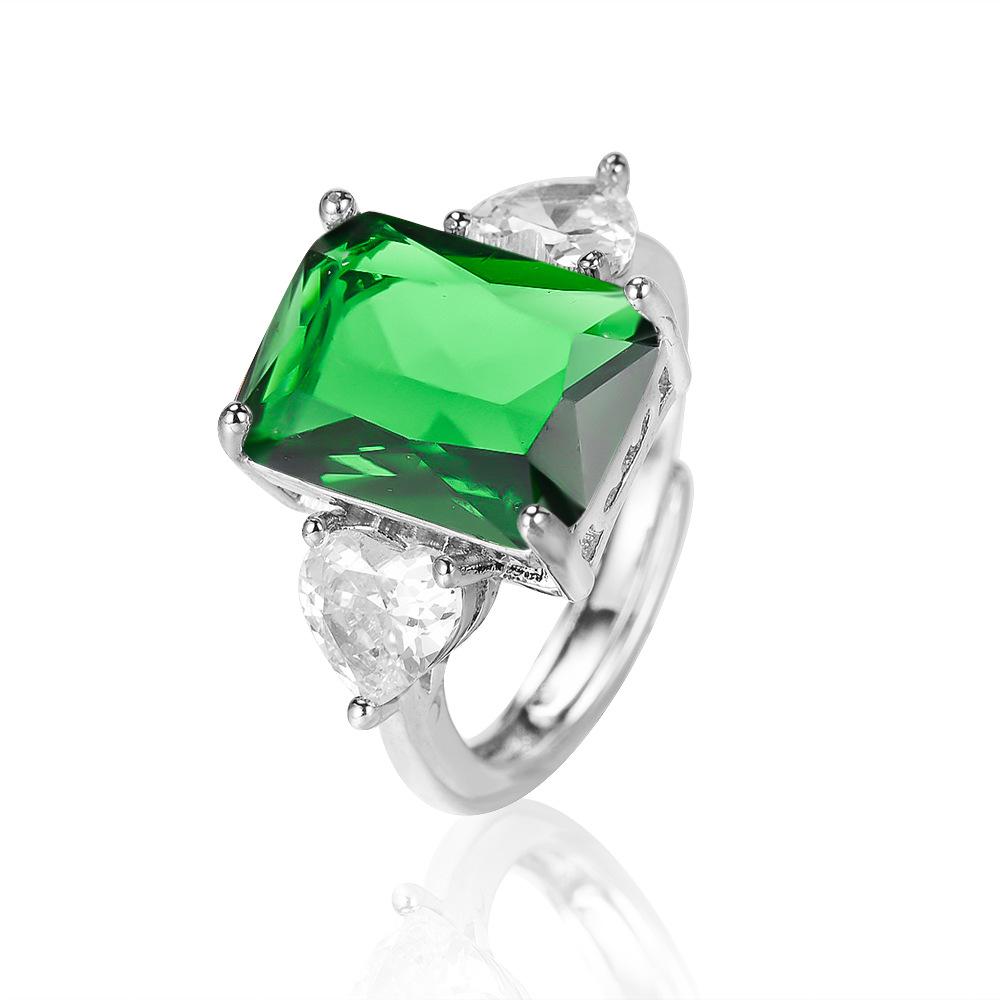 Hot love zircon ring simulation ruby gemstone live ring party atmosphere ring