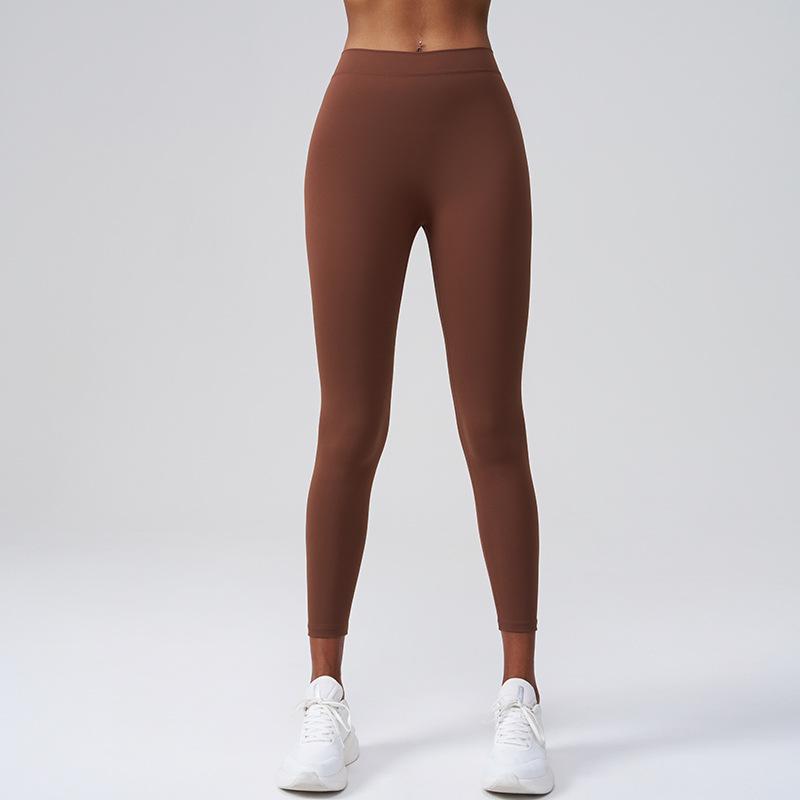 Huaton Butt-Lifting Yoga Pants - No Lines, No Roll, V-Waist Slimming Design for Running & Fitness