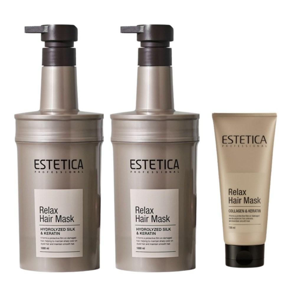 Estetica Relax Hair Mask Salon Hair Pack Treatment 1000ml + 1000ml + 100ml 2 pcs 1.3L