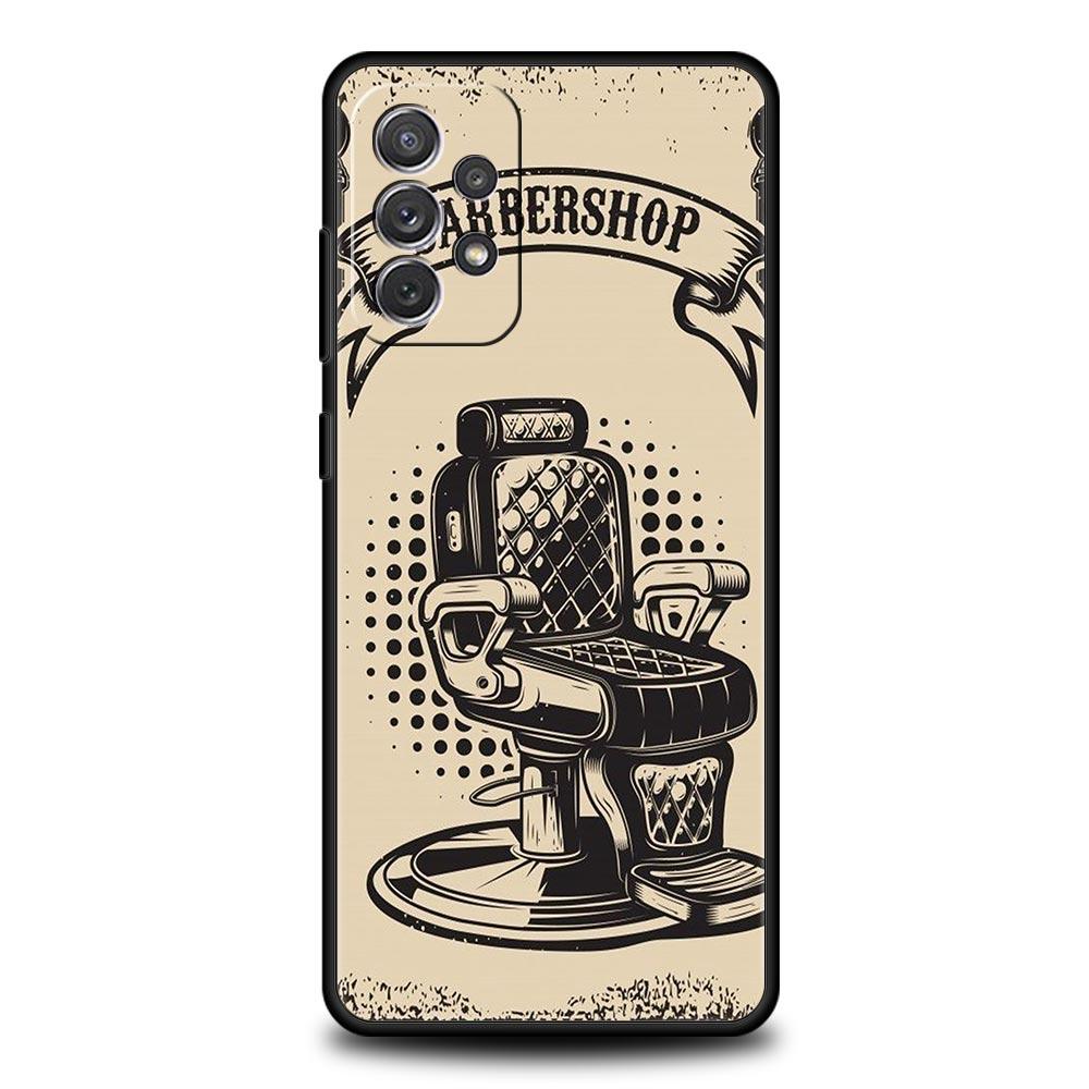 Barber Shop Hair Stylist tools Phone Case For Samsung A15 A13 A51 A71 A41 A31 A21S A03S A05 A35 A55 A23 A25 A33 A53 A73 5G Cover