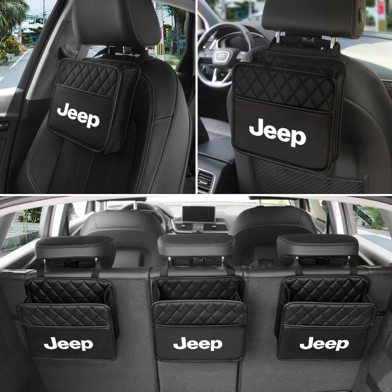 Jeep Car Seat Backrest Storage Stowing Tidying Pocket For Jeep Renegade Compass Grand Cherokee Wrangler Patriot Rubicon Liberty