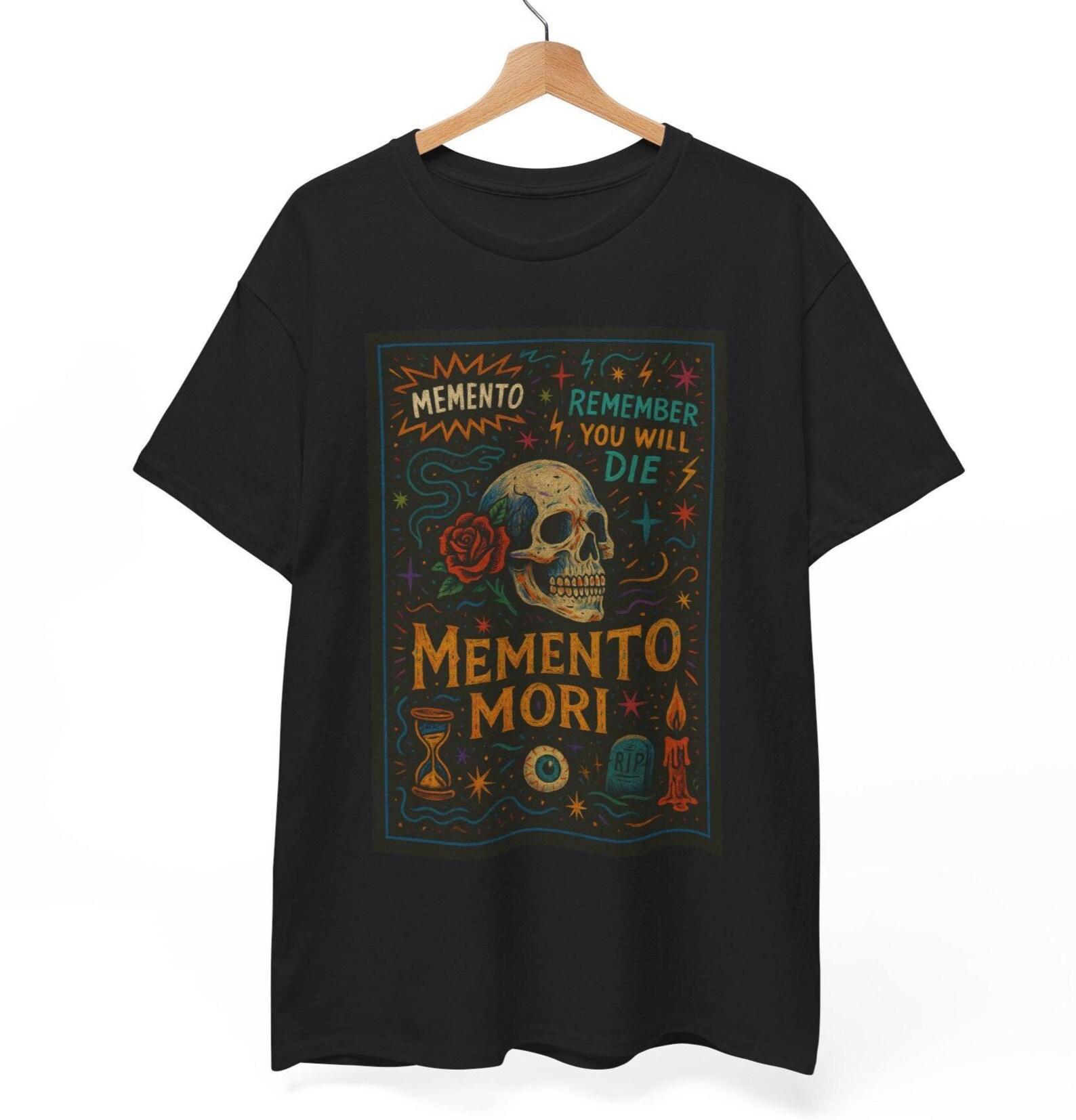 Memento Mori T-Shirt: Vintage Gothic Skull Graphic Tee XL