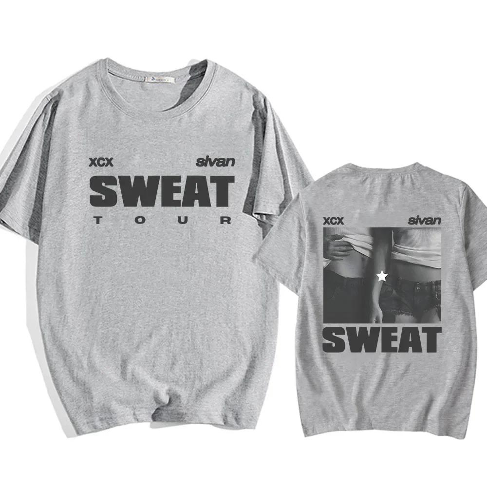 RUSH Troye Sivan T-Shirt Charli Xcx Sportmuster T-Shirt kurzärmelig Rundhals T-Shirt lässiges Damen-T-Shirt bedruckt