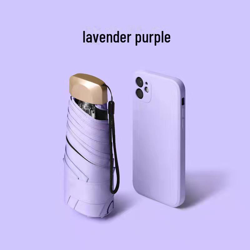 

Сверхлегкий компактный пятискладной зонт двойного назначения: Черный клей солнцезащитный крем, дождезащитный зонт