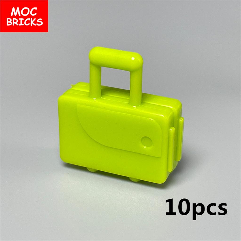 10pcs/lot MOC Blocks Utensil Suitcase featuring Long Handle 37178 Traveling Case Construction Bricks Accessories Children's Playthings Gifts