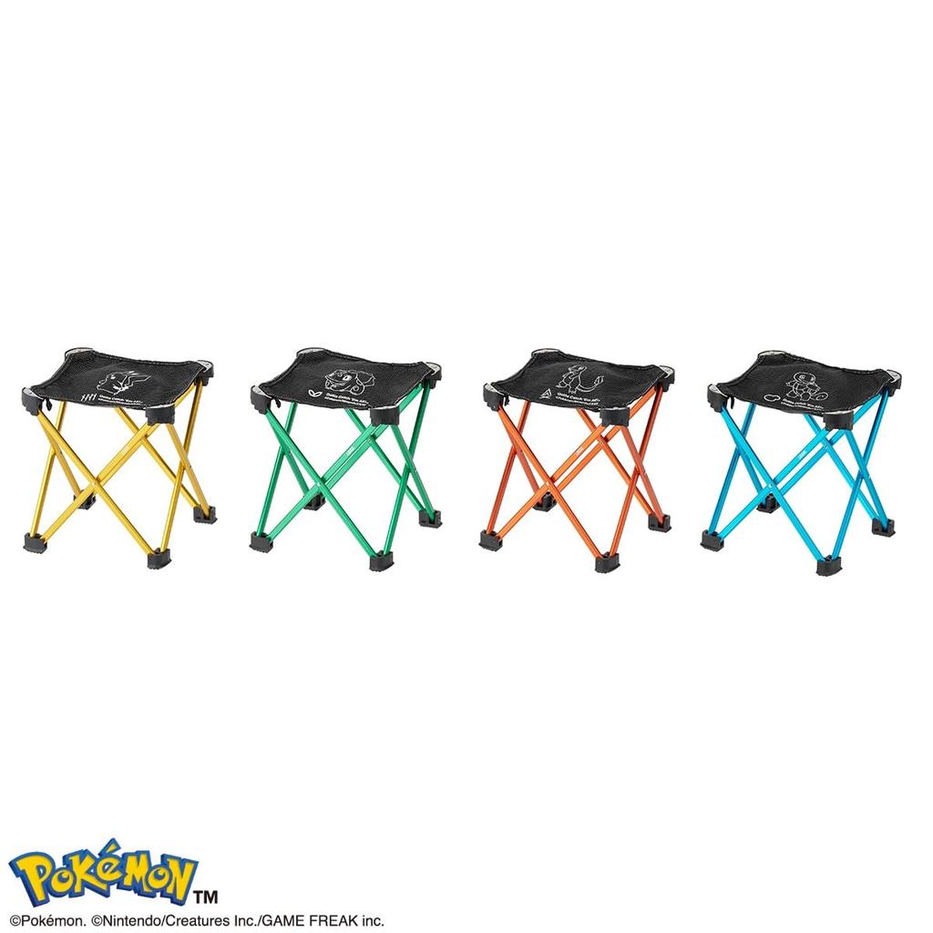 LOGOS Pokemon 7075 Cubic Chair 86100003 Charmander Camping Outdoor Folding Stool Ultra-Lightweight Super Duralumin 120kg Capacity