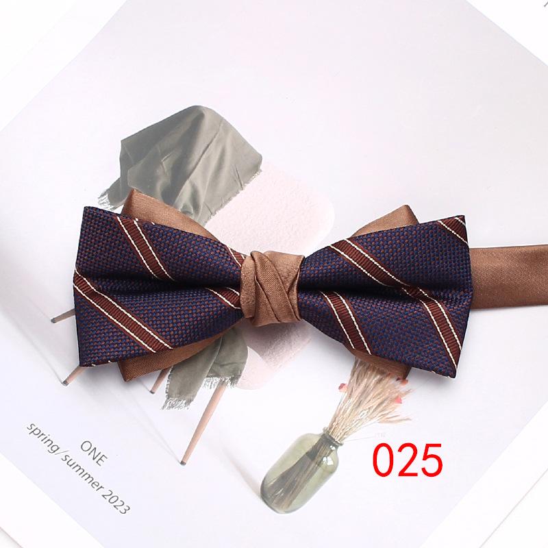 Rael Striped Bow Tie Plaid Polyester Bow Tie Men'S Casual Shirt Accessories Bow Tie