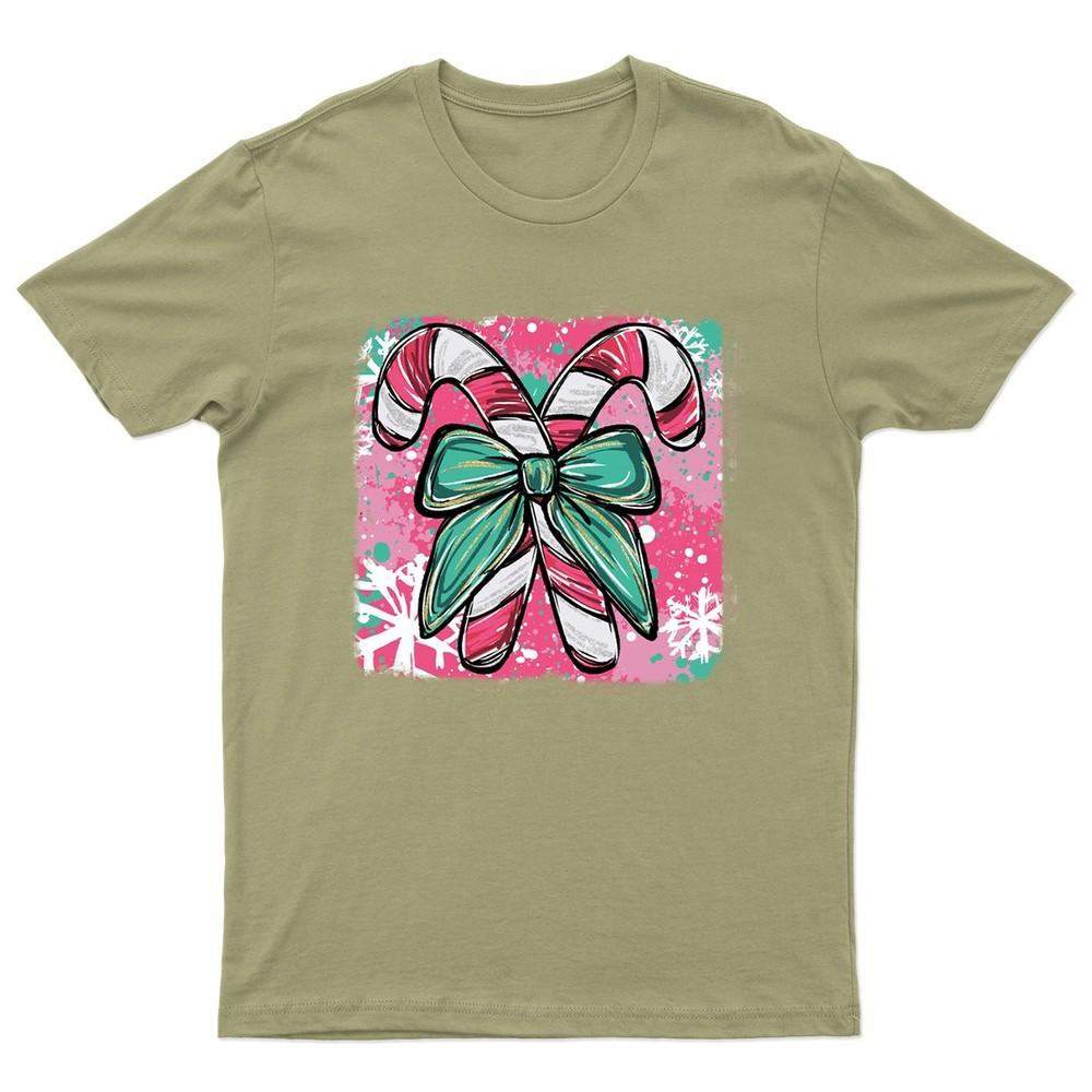 Christmas Candy Canes Festive TShirt Unisex Gift Retro Seasonal Funny Xmas