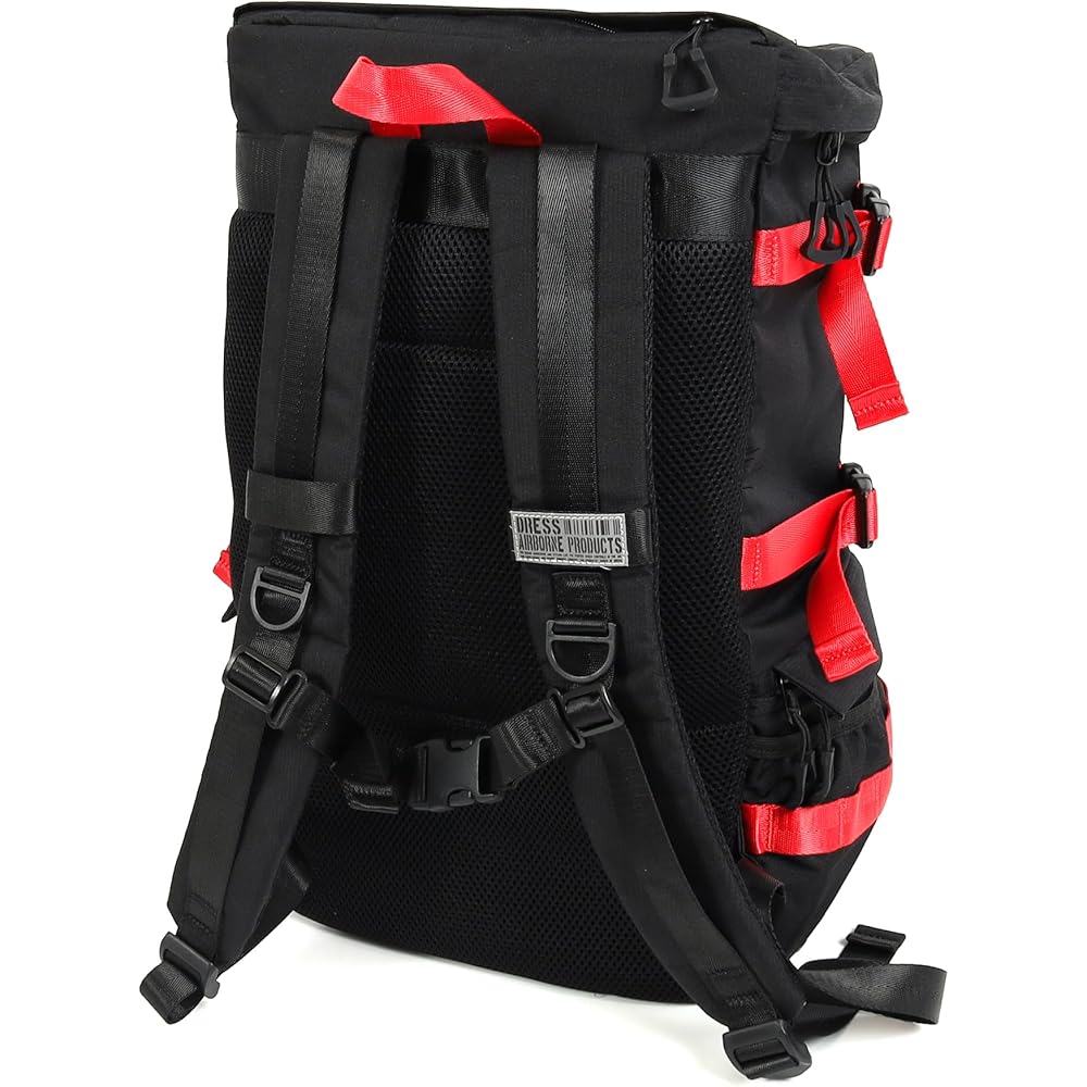 [Dress] Large Size Fishing Backpack, Disaster Preparedness, Expandable, Waterproof, Fishing Tackle Bag, Rod Holder, Men's Large Capacity Backpack, Bla