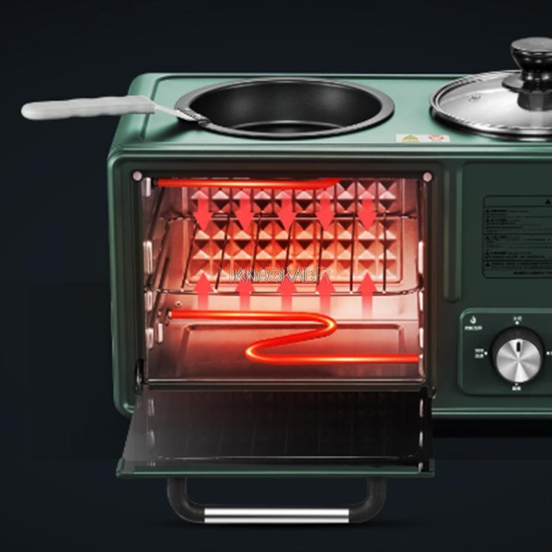New Three-In-One Four-In-One Breakfast Maker Multi-Function Electric Oven Bread Pizza And Cake Maker Toaster Oven